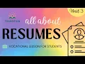 Parts of a Resume and How to Write One - Vocational Lesson 5
