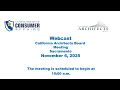 California Architects Board Meeting - November 6 2025