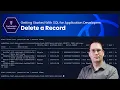 Delete a Record - Getting Started With SQL for Application Developers