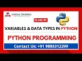 Variables Data Types In Python Python Tutorial For Beginners Python Programming