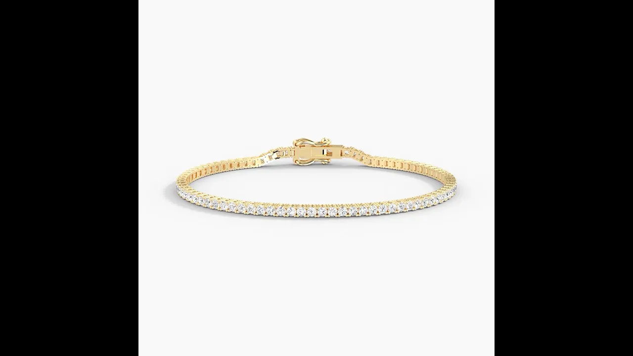 3 CTW Lab-Grown Diamond Tennis Bracelet in 14K Gold/Platinum – Classic & Timeless