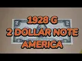 1928G TWO DOLLAR US NOTE RED SEAL LEFT