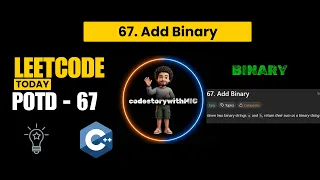 LeetCode 67 Add Binary Strings Explained Bit Manipulation C