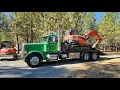 Sketchy Loading the Kubota KX-080-4 excavator on the truck