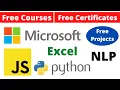 Udemy Free Certificate Courses JavaScript Microsoft Excel NLP Python Projects Online Classes