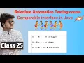 Selenium automation testing course with Java - Comparable interface in detail