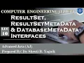 10 ResultSet ResultSetMetaData and DatabaseMetaData Interfaces