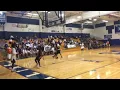 Fast break layup for Derrick Harrell and Xavier King scores after a Rams steal