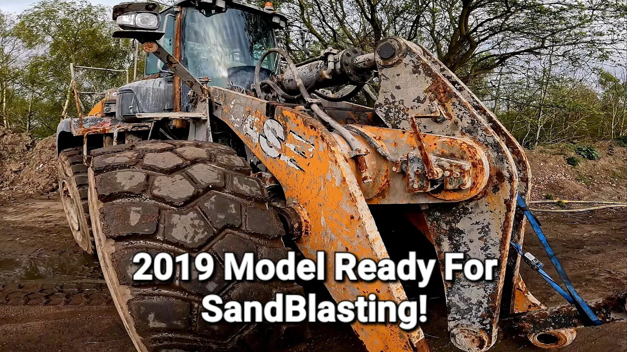 Sandblasting Heavy Equipment 2019 Case 1021G