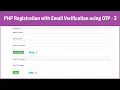 PHP Registration with Email Verification using OTP - 3