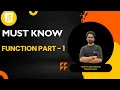 Learn Functions Part1 in JavaScript In Hindi JavaScript Tutorial in Hindi
