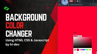 How to Make a Background Color Changer with HTML CSS JavaScript Beginner Project by Hi-Dev