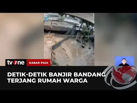 Ngeri! Begini Rekaman CCTV Luapan Sungai Cikapundung Terjang Warga