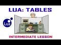 Lua Intermediate Lesson on TABLES