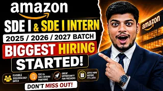 Amazon Finally SDE-1 2027 BATCH Hiring Amazon Hiring Freshers Off-Campus Drive