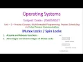 Mutex Locks-Operating Systems-20A05402T-Unit-2