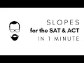 Slope Word Problem in 1 Minute - QUICK MATH SERIES