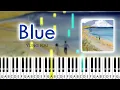 Yung Kai - Blue - Notes+Sheet+MIDI - EASY Piano Tutorial