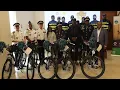 Lagu Bitome reports on the 5 bicycles donated by the French embassy to Gabonese police officers