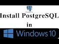 How to install PostgreSQL in Windows