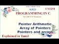 POINTER ARITHMETIC ARRAY OF POINTERS UNIT 3 CS 3251 PROGRAMMING IN C IN TAMIL