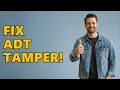 How to clear a tamper alarm on an ADT security panel