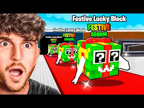 Video Thumbnail: Opening 100 FESTIVE LUCKY BLOCKS in Steal a Brainrot..