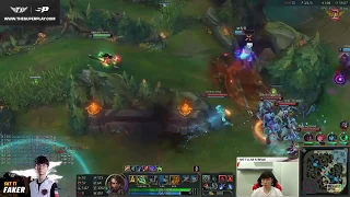 Faker's first time playing spectator Nidalee!! I've seen this somewhere..?! [ Full Game ]