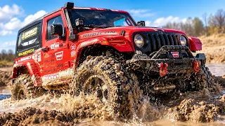Jeep Wrangler Rubicon vs MUD! Extreme RC Off Road 4x4