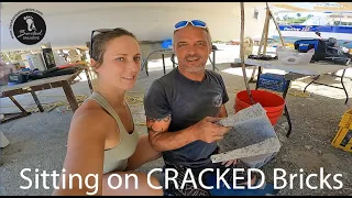 We were sitting on CRACKED bricks! (S2 E61 Barefoot Sail and Dive)