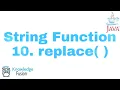 String Function - replace Method JAVA Programming ICSE