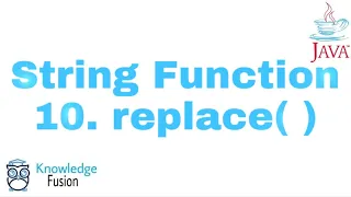 String Function - replace Method JAVA Programming ICSE