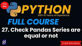 Series equals Series eq equals function eq function Pandas Python