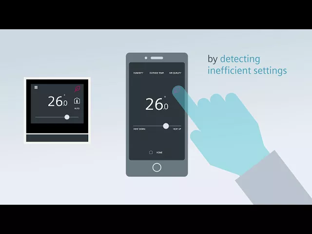 Термостат SMART за отопление 0…50 °C с LCD сензорен цветен дисплей + мобилно приложение, Siemens - RDS110