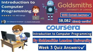 Introduction to Computer Programming Coursera University of California Week 3 Quiz Answers
