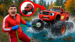 We Found BLAZE Truck Underwater While Magnet Fishing! Monster Machines CRASHED!
