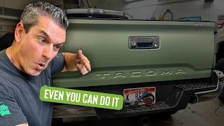 How to wrap a Tacoma tailgate DIY