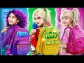 Download Lagu Poor Barbie Vs Rich Bratz Vs Giga Rich Harley Quinn At School! We Became Best Friend