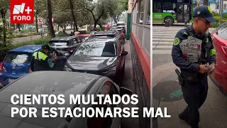Operativo Contra Autos Mal Estacionados en la Colonia Juárez, CDMX