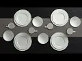 Mikasa Trellis 16 Piece Dinnerware Set Service for 4 White Everything Else