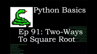 Python Basics Tutorial How to find a Square Root with Python Python Math Module