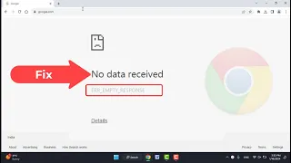 How to Fix Google Chrome Empty Response Error No Data Received