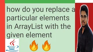 how do you replace a particular elements in ArrayList with the given element Shyam Sundar