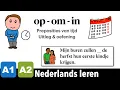 Download Lagu NT2 op - om - in - preposities van tijd - oefening - vul in - NEDERLANDS LEREN - A1 A2 - 1.1 - 1.2