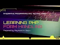 Form Handling Integrative Programming and Technologies 1 PHP