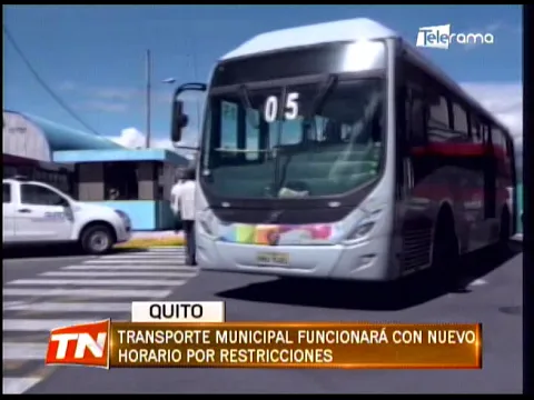 Transporte municipal funcionará con nuevo horario por restricciones
