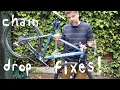 Retro MTB science simple ways to fix chain drop on a 1x conversion