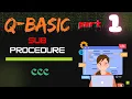 QBasic program to find area and volume using SUB procedure