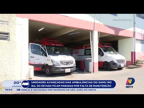 Unidades avançadas das ambulâncias do Samu no Sul de SC ficam paradas por falta de manutenção