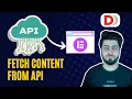 Fetch Content from API into Your Elementor Website with Remote Content Widget ft Dynamic ooo